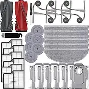 Replacement Accessories Kit Compatible with Roborock Saros 10 Robot Vacuum, Include 1 Dual Main Brush + 6 Side Brushes + 6 HEPA Filters + 6 Mop Clothes + 6 Dust Bags