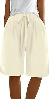 [Generic] Petite Wide Leg Trousers Blue Womens Cargo Workwear Work Long Ladies White Linen Shorts Red Black Elasticated Waist Walking Gym Leggings with Pockets Navy Yoga Pants 3/4 Plus