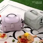 Portable Lunch Bags Solid Color Tote Cooler Bags Insulation Bag for Women Men