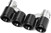 2pcs/lot Car Exhaust Pipe Carbon Fiber Exhaust Tip Compatible For BMW M2 M3 M4 M5 Universal Muffler Pipe Tailpipe Nozzle(ID63MMOD89MM)