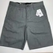 Volcom Frickin Chino Shorts Youth 12 Sz 26 NWT Gray