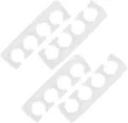 Vaguelly Manicure Nail Tools Toe Separators 2 Pairs Silicone Toe Dividers for Women Men Tools Reusable Comfortable for Home Salon