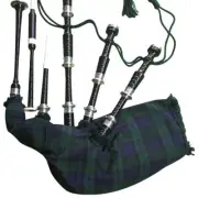 HW Scottish Great Highland Bagpipe Rosewod Black Colour Silver/Scottish Bagpipe