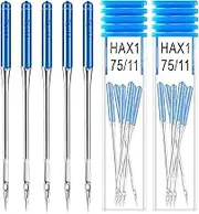30pcs 75/11 Prevent Skipped Stiches Sewing Machine Needles Regular Point Machine Needles, Universal Sewing Machine Needles for Knit Fabric, Compatible with Home Sewing Machine