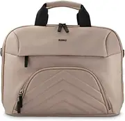 Hama Laptop Bag for 13.3-14.1 Inch (Lightweight Business Bag as Shoulder Bag or Carry Bag, Notebook Bag with Two Front Pockets and Organiser, Inner Compartment, Tablet Compartment, Padded) Beige