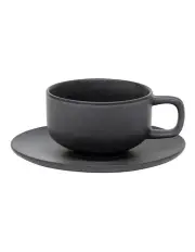 [Salt&Pepper] Hue Tea Cup and Saucer Set 200ml/15.5cm in Black