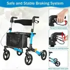 NEW Rollator Walker Aluminium Foldable Walking Frame Mobility Aid Rollator 2025