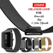 For Amazfit Bip 5 3 U Pro S Lite Watch Band Stainless Steel Milanese Loop Strap