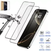 For iPhone 16 Pro Max/Plus 9H Hardness Tempered Glass Screen Protector 1/2 Pack