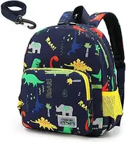 willikiva 3D Dinosaur Backpack Toddler Backpacks for Boys and Girls Kids Backpack Waterproof Preschool Safety Harness Leash