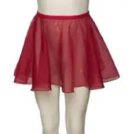 Body Wrappers BWC199 Burgundy Girl's Large/XLarge (8-14) Chiffon Pull-On Skirt