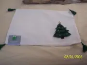 Lot/Set Of 6 Evergreen Tassel Christmas Tree Placemats 14" X 19" May Have Runner