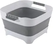 Foldable Wash Basin, Space-Saving Bottle Bucket, Non-Slip Multi-Purpose Tub, Quick-Drain Design, Portable Kitchen Tools, Ideal for Home, Outdoor, Cleaning 12.01 Inch