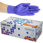 Lincon Nitrile Powder Free Gloves Extra Large Cobalt Blue 270 Box x10
