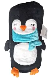 Carter's Roll-Me-Up Plush Blanket Baby Girl Boys 3D Duck Soft Throw Navy 30x30"