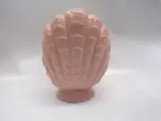 Abingdon Pottery Seashell - Clamshell Vase Pink / Salmon #507 USA 7"