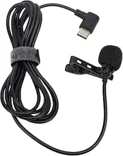 USB C Microphone, Type C Lavalier Mic, External Lapel Clip Mic for Recoding, Vlogging, Online Class, Live Streaming