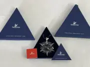 Swarovski Crystal Ornament Star Box 2002 Christmas Tree Holiday COA NOS MIB FREE