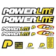 Powerlite - 1997 XL decal set for polished frame - old school bmx