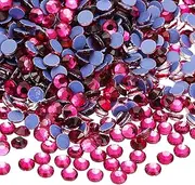uxcell 2880 Pcs Hotfix Rhinestone Flatback 2mm Gem Crystal Round Resin Trims Beads Gem for Crafts Clothes DIY Decoration Nail Art, (SS6, Bright Purple)