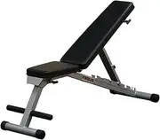 Powerline Flat/Incline/Decline Folding Bench, Grey