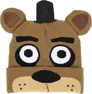 Bioworld Adult Five Nights at Freddy's Fazbear Big Face Beanie Brown, Brown, One Size