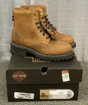 NEW HARLEY DAVIDSON D87237 SIZE 9 WOMEN'S BENTLER 5" BROWN MOTORCYCLE BOOTS