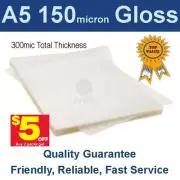 A5 Laminating Pouches Film 150 Micron Gloss (PK 100) -Buy 2 packs get $5 off