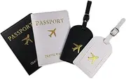 [XolngYYeng] Passport Holder Passport Cover Passport Holder and Luggage Tag Set Couple Passport Holder Holder and Luggage Tag Travel Must Haves 2 Passport Holders and 2 Luggage Tags Honeymoon Travel
