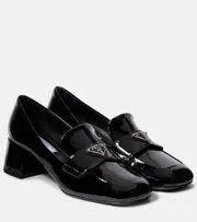 [Prada] Prada Patent leather loafer pumps AU 7 black