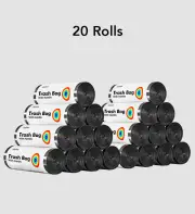 Joybos® Black Bin Bags for Bathroom with Handles 20L F62 20 rolls