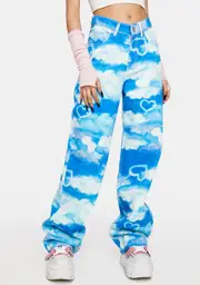 [NGOrder] Cloud Print Jeans