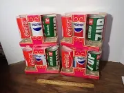 Vintage 6pk Anchor Hocking Funpak Glasses Coke 7up Pepsi New In Package!