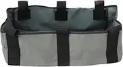 Wheelchair Storage Bag Portable Nylon Under Seat Basket Rollator Hook And Loop Umbrella Holder (Gray)