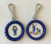 Handmade Girl Scout Daisies Zipper Pulls Set of 2