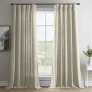 HPD Half Price Drapes Basic Faux Linen Light Filtering Curtains for Bedroom 8...