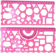 Plastic Templates Drawing Geometric Rulers Triangle Circle Drawing Ruler(Random
