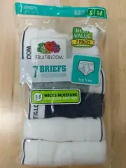 Fruit of the loom Boys Briefs 5 pack pair sz S 6 - 8 BRAND NEW 100% Cotton under