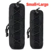 2pcs Tactical Molle Knife Pouch Flashlight Storage Waist Bag Hunting Small+Large