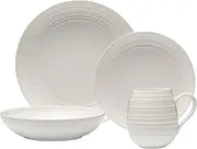 Mikasa Swirl Coupe 4 Piece Place Setting, Service for 1, White