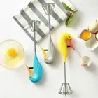 Handheld Swan Egg Beater Semi-automatic Whisk Blending New Cream Beater