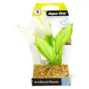 Aqua One Log Base Calla Lilly Plastic Plant Small