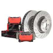 Front Brembo UV Disc Rotors + NAO Brake Pads for Mercedes Benz CLS500 C218 X218