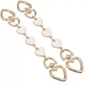 Bag Extender Chain Purse Strap Extenders for Handbags Purse 2pcs-white Heart