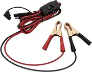 HayEastdor 8.2FT/2.5M SAE to Alligator Clips Wire Harness with 12V Switch 16AWG 2Pin SAE to Battery Clamp Cable Quick Disconnect Extension Cord
