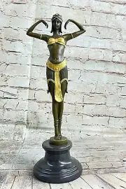 Handcrafted Extra Large Erotic Dancer by Romanian Artist D.H Chiparus Sale Decor