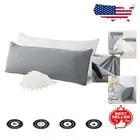 Full-Body Support Pillow with Zippered Cotton Cover - Perfect for Quality Sleep