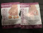 QVLAITOE Hammer Toe Corrector Straightener 6 Count 2-Pack Size Large