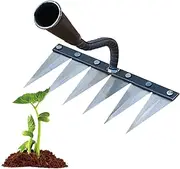 Dethatcher, Dethatcher Carbon Garden Hand, Versatile Dethatching with Teeth, Lawn Sowing for Farming Planting Flowers Helves