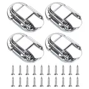 4 Pcs Duck-billed Hasp Lock, 55 x 35mm Decorative Retro Box Toggle Latch, Silver